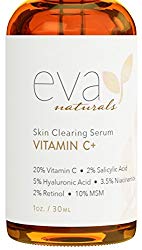 Vitamin C Serum Plus 2% Retinol, 3.5% Niacinamide, 5% Hyaluronic Acid, 2% Salicylic Acid, 10% MSM, 20% Vitamin C – Skin Clearing Serum – Anti-Aging Skin Repair, Supercharged Face Serum (1 oz)