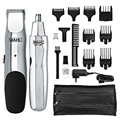 Wahl Model 5622Groomsman Rechargeable Beard, Mustache, Hair & Nose Hair Trimmer for Detailing & Grooming