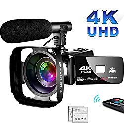 4K Camcorder Video Camera,Vlogging Camera for YouTube 30MP Camcorder 3.0 Inch Touch Screen Night Vision Pause Function with Microphone 