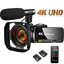 4K Camcorder Video Camera,Vlogging Camera for YouTube 30MP Camcorder 3.0 Inch Touch Screen Night Vision Pause Function with Microphone