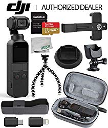DJI 2019 Osmo Pocket Handheld 3 Axis Gimbal Stabilizer with Integrated Camera Essentials Travel Bundle
