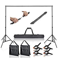 Emart Photo Video Studio 10Ft Adjustable Background Stand Backdrop Support System Kit with Carry Bag