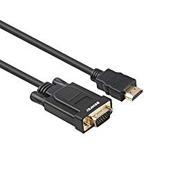 HDMI to VGA, Benfei Gold-Plated HDMI to VGA 6 Feet Cable (Male to Male) Compatible for Computer, Desktop, Laptop, PC, Monitor, Projector, HDTV, Raspberry Pi, Roku, Xbox and More