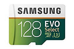 Samsung 128GB 100MB/s (U3) MicroSDXC EVO Select Memory Card with Full-Size Adapter (MB-ME128GA/AM)