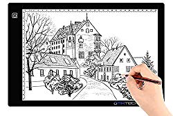 Tikteck A4 Ultra-thin Portable LED Light Box Tracer USB Power Cable Dimmable Brightness LED Artcraft Tracing Light Box Light Pad for Artists Drawing Sketching Animation Stencilling X-rayViewing