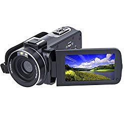 Video Camera Camcorder SOSUN HD 1080P 24.0MP 3.0 Inch LCD 270 Degrees Rotatable Screen 16X Digital Zoom Camera Recorder and 2 Batteries(301S-Plus), 301AM