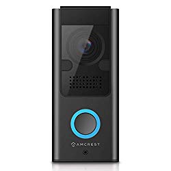 Amcrest Video Doorbell Camera Pro, Outdoor Smart Home 2.4 GHz Wireless WiFi Doorbell Camera w/Micro SD Card, PIR Motion Detector, RTSP, IP55 Weatherproof, 2-Way Audio, 140º Wide-Angle, Wi-Fi AD110
