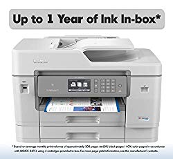 Brother Inkjet Printer, MFCJ6945DW, INKvestmentTank Color Inkjet All-in-One Printer with Wireless, Duplex Printing and Up to 1-Year of Ink in-Box, Amazon Dash Replenishment Enabled