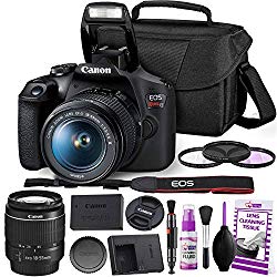Canon Rebel T7 DSLR Camera with 18-55mm Lens Kit and Carrying Case, Creative Filters, Cleaning Kit, and More