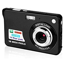 Digital Camera,2.7 Inch HD Camera for Backpacking Rechargeable Mini Camera Students Cameras Pocket Cameras Digital with Zoom Compact Cameras for Photography (Black)