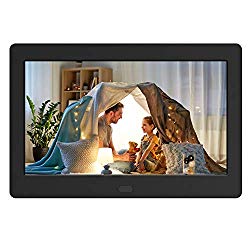 Digital Photo Frame with IPS Screen – Digital Picture Frame with 1080P Video, Music, Photo, Auto Rotate, Slide Show, Remote Control, Calendar, Time,1280×800 16:9,Support USB and SD Card (7 Inch Black)