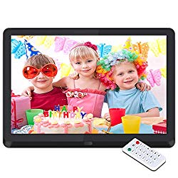 Digital Picture Frame 10 Inch Digital Photo Frame HD 1920X1080P with Remote Control 16:9 IPS Display Electronic Auto Slideshow Zoom Image Stereo Video Music Player Support USB SD Card 180° View Angle