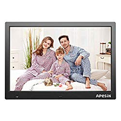 Digital Picture Frame, APESIN 14.1 Inch HD Screen with Motion Sensor (Black)