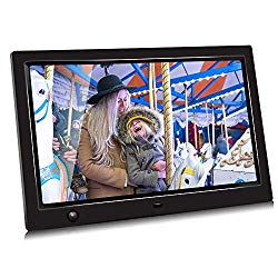 GRC 10.1 Inch IPS 1080P HD Display Digital Photo Frame with Motion Sensor and Remote Control, Video Player/Stereo/ MP3/ Time, Digital Picture Frame Support USB SD Slot