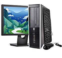 HP Elite Desktop Computer Package – Windows 10 Professional, Intel Quad Core i5 3.2GHz, 8GB RAM, 500GB HDD, 22″ LCD Monitor, Keyboard, Mouse, WiFi, Microsoft Authorized Refurbished PC (Renewed)