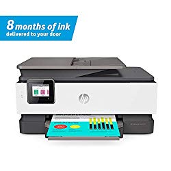 HP OfficeJet Pro 8035 All-in-One Wireless Printer – Includes 8 Months of Ink Delivered to Your Door, Smart Home Office Productivity – Basalt (5LJ23A)