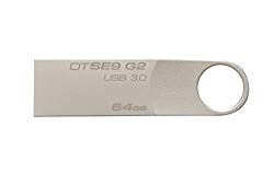 Kingston Digital 64 GB Data Traveler SE9 G2 USB 3.0 Flash Drive (DTSE9G2/64GBET)