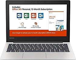 New Lenovo 130S 11.6″ HD Laptop, Intel Celeron (2 core) N4000 1.1GHz up to 2.6GHz, 4GB Memory, 64GB SSD, Webcam, Bluetooth, HDMI, USB 3.1, Windows 10, Office 365 Personal 1-Year Included