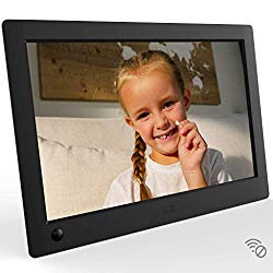 NIX Advance 8 Inch USB Digital Photo Frame Widescreen – HD IPS Display, Auto-rotate, Motion Sensor, Remote Control – Mix Photos and Videos in the Same Slideshow