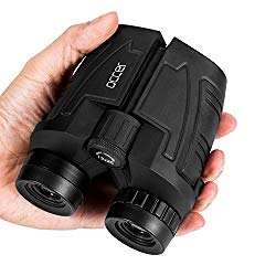 Occer 12×25 Compact Binoculars with Low Light Night Vision, Large Eyepiece High Power Waterproof Binocular Easy Focus for Outdoor Hunting, Bird Watching, Traveling, Sightseeing Fit for Adults and Kids