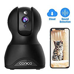 Pet Dog Camera, Conico 1080p Wireless IP Home Security Camera WiFi Baby Monitor with Cloud Storage Sound Motion Detect Two Way Audio Night Vision Remote View