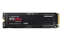 Samsung 970 PRO SSD 512GB – M.2 NVMe Interface Internal Solid State Drive with V-NAND Technology (MZ-V7P512BW), Black/Red