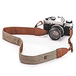 TARION Camera Shoulder Neck Strap Vintage DSLR Camera Belt for Nikon Canon Sony Pentax Cameras Classic Khaki (Upgraded Version)