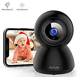 Victure 1080P FHD WiFi Camera with Motion Tracking Sound Detection Wireless 2.4 G WiFi Security Indoor Camera with 2-Way Audio, Night Vision, Home Camera for Baby/Pet/Elder