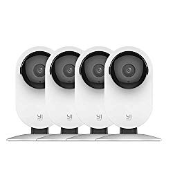YI 4pc Home Camera, 1080p Wi-Fi IP Security Surveillance Smart System with 24/7 Emergency Response, Night Vision, Dog Monitor on Phone App, Cloud Service – Works with Alexa