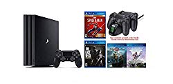2020 Newest PlayStation 4 Pro Deluxe Bundle- Only On PlayStation Bundle -Included 4 Games(2 download), Marvel spider-man game of the year Edition, HESVAP Fast Charging Station Dock