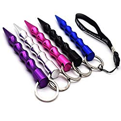 EIOU Self-Defence Key Chain Aluminum Anti-Wolf Defense Keychain, Ladies’s Aviation Rings- 5 Pack