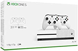 Newest Flagship Microsoft Xbox One S 512GB SSD Bundle with 512GB SSD Fast Boot, Two (2X) Wireless Controllers, 1-Month Game Pass Trial, 14-Day Xbox Live Gold Trial – White
