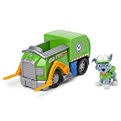 Paw Patrol Rocky’s Recycle Truck Vehicle with Collectible Figure, for Kids Aged 3 and Up