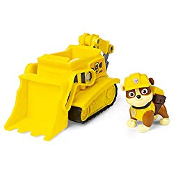 Paw Patrol, Rubble’s Bulldozer Vehicle with Collectible Figure, for Kids Aged 3 and Up