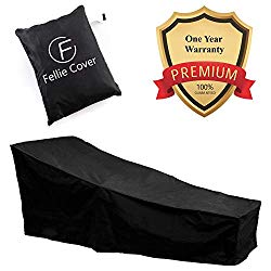82-inch Waterproof Patio Chaise Lounge Cover Durable Outdoor Lounge Chair Cover, Fading Resistant