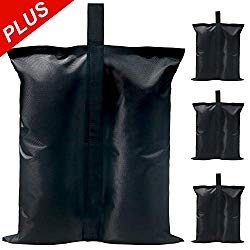 ABCCANOPY Industrial Grade Canopy Weights Bag Leg Weights for Pop up Canopy, Instant Outdoor Shelter (Black-Plus)
