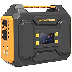 DenGaWa Portable Power Station 250Wh, Laptop Charger Lithium Battery Power Supply with 110V/250W Pure Sine Wave AC Output, DC USB Ports for Outdoors Camping Home Emergency