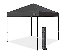 E-Z UP Ambassador Instant Shelter Canopy, 10 by 10′, Steel Gray