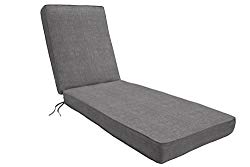 Eddie Bauer Home Chaise Double Piped 26″ W x 82″ L x 2.5″ H, Cast Slate
