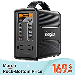 Energizer Portable Power Station, Solar Generators with PD 45W USB-C Fast Charging QC 3.0, 160Wh/50000mAh(110V/150W)Lithium Iron Phosphate Battery for Home Emergency, Outdoor Power Supply for Camping