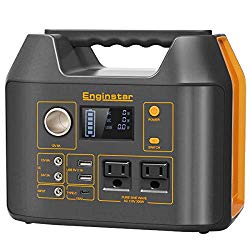 Enginstar Portable Power Station 298Wh, Backup Camping Lithium Battery Pack, 110V/300W Outdoors Solar Generator (Solar Panel Not Included) for Laptops Cellphones Drones and More Electronics