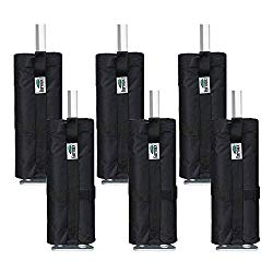Eurmax New Weight Bags for Pop up Canopy Instant Shelter, Sand Bags, Leg Weights for Pop up Canopy Weighted Feet Bag Sand Bag,Filler is not Included (Matte Black)