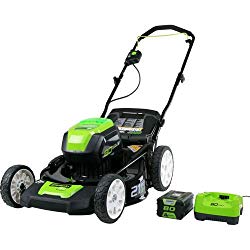 Greenworks PRO 21-Inch 80V Cordless Lawn Mower, 4Ah Battery and Charger Included 2501202