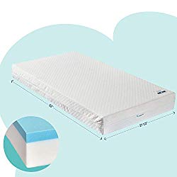 hiccapop Baby Crib Mattress [Dual Sided] w/Firm Side (for Babies) & Soft Memory Foam Side (for Toddlers) | Memory Foam Crib Mattress | Toddler Bed Mattress | Baby Mattress for Crib