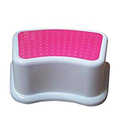Kids Best Friend Girls Pink Step Stool, Ideal Gift, Take It Along in Bedroom, Kitchen, Bathroom and Living Room. Great for Potty Training