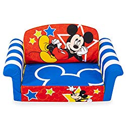 Marshmallow Furniture, Children’s 2-in-1 Flip Open Foam Sofa, Disney’s Mickey Mouse, by Spin Master