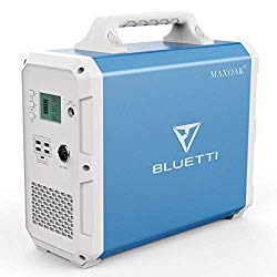 MAXOAK Portable Power Station BLUETTI EB150 1500Wh AC110V/1000W Camping Solar Generator Lithium Emergency Battery Backup with 2 AC outlet Pure Sinewave,DC12V,USB-C for Outdoor Road Trip Travel Fishing