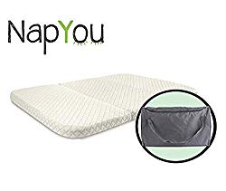 NapYou Amazon Exclusive Pack n Play Mattress, Convenient Fold with Bonus Easy Handle Carry Bag