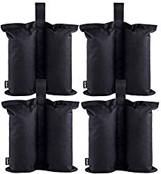Ohuhu Canopy Weight Bags for Canopy Tent, Up to 115 LBS Capacity Sand Bags Leg Weights for Pop Up Instant Outdoor Sun Shelter Canopy Legs, 4-Pack (Bags Only, Sand Not Included)