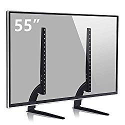 Rfiver Universal Table Top TV Stand Base with Height Adjustment fits Most 22″ – 55″ LCD LED Flat Screen TVs, Max VESA 800x400mm, Mount Holds up to 88lbs, Black UT3002